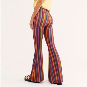 Free People Harper Printed Pull On Pants